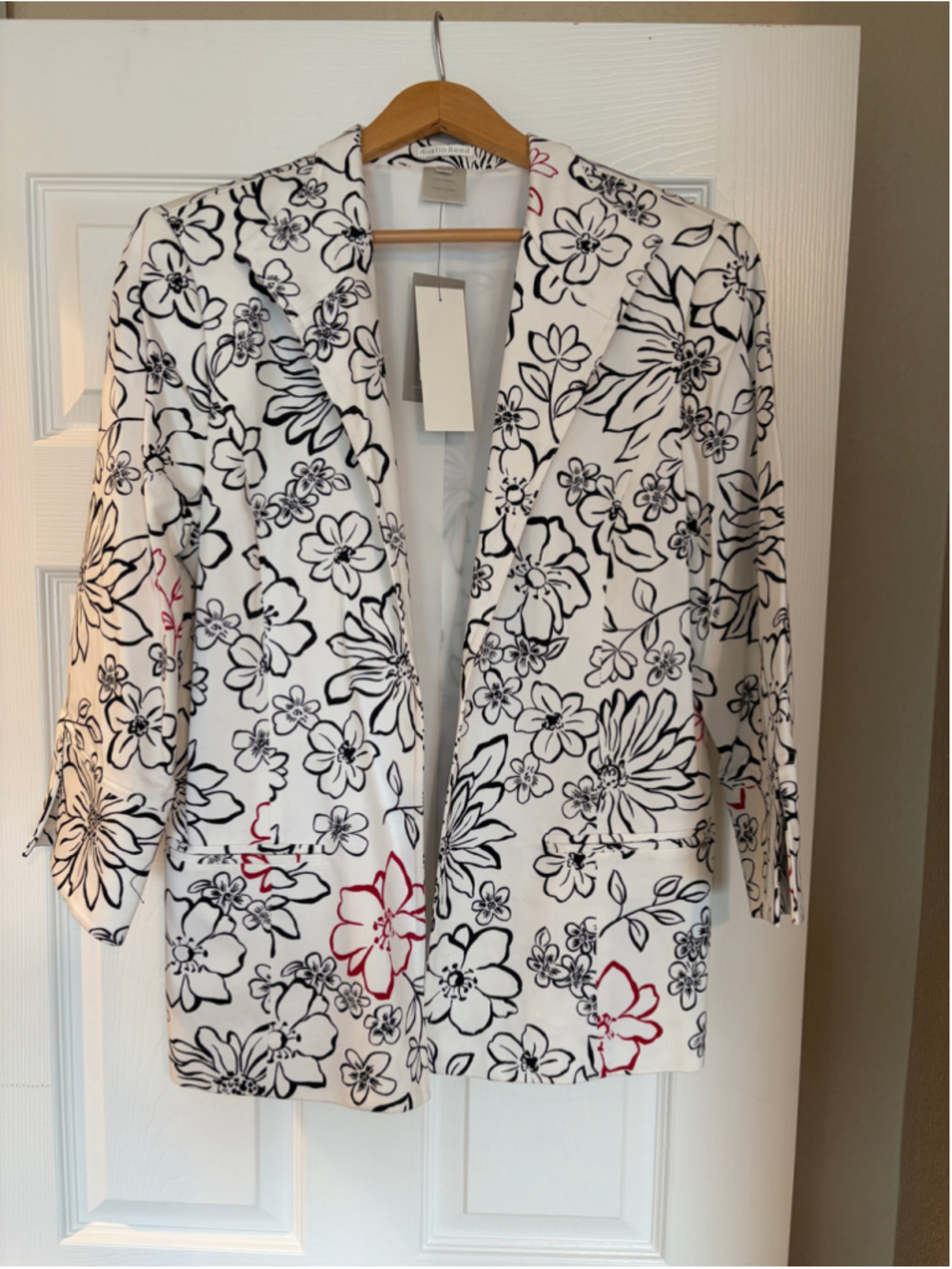 NWT Austin Reed Cotton Floral Blazer Jacket 14 Women’s British Luxury P3